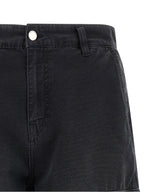 44 Label Group Black Cotton Bermuda Shorts