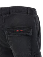 44 Label Group Black Cotton Bermuda Shorts