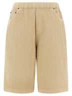 Entire Studios Beige Cotton Bermuda Shorts
