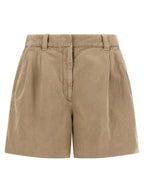 Brunello Cucinelli Beige Cotton Bermuda Shorts