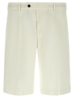 PT Torino White Cotton Bermuda Shorts