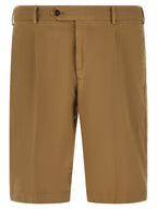 PT Torino Beige Cotton Bermuda Shorts