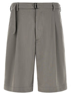 CELLAR DOOR Gray Polyester Bermuda Shorts