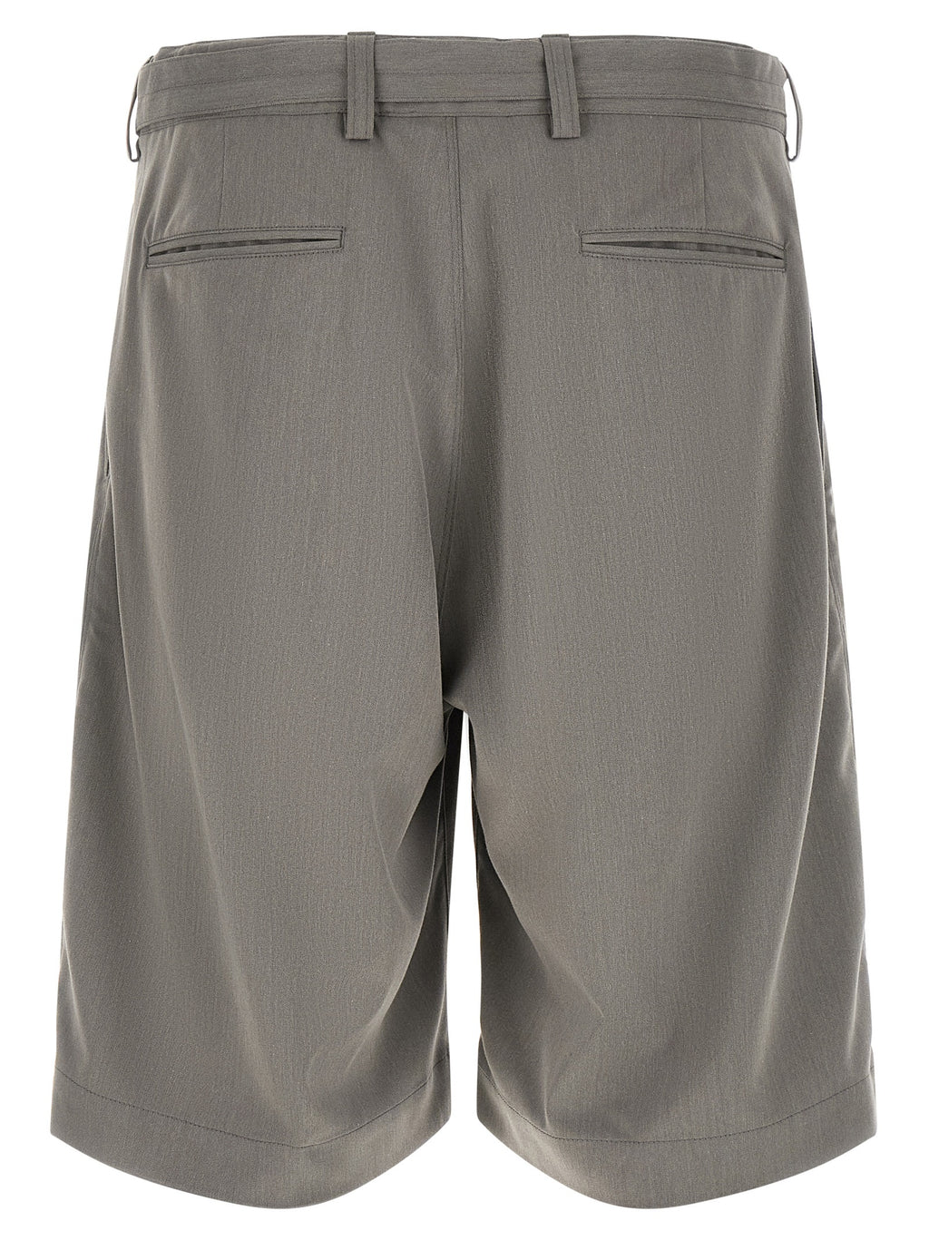 CELLAR DOOR Gray Polyester Bermuda Shorts