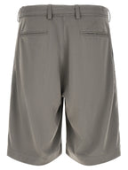 CELLAR DOOR Gray Polyester Bermuda Shorts