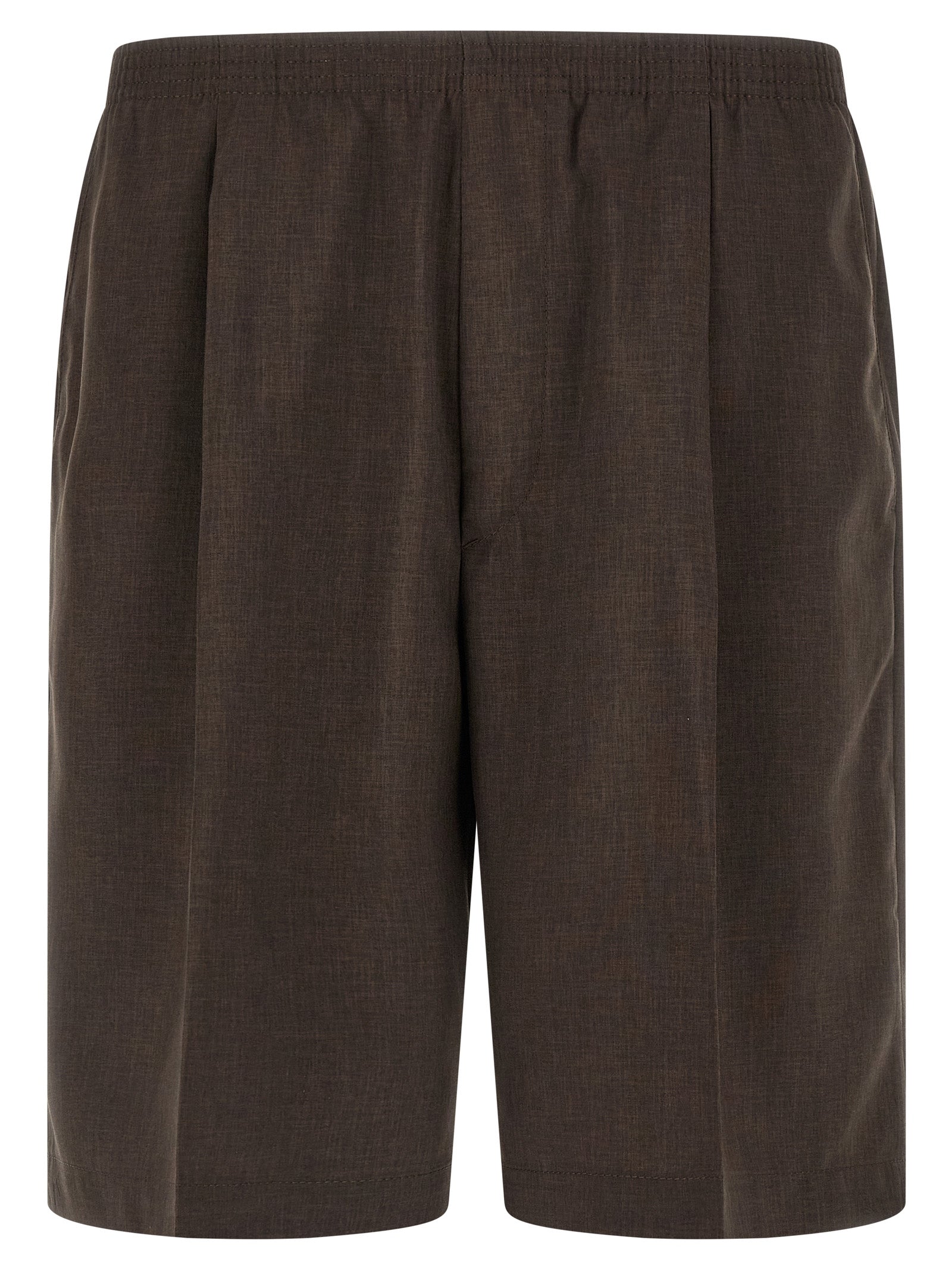 CELLAR DOOR Brown Polyester Bermuda Shorts