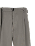 CELLAR DOOR Gray Polyester Bermuda Shorts