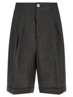 Jacquemus Gray Linen Bermuda Shorts