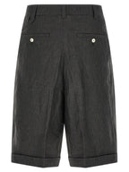 Jacquemus Gray Linen Bermuda Shorts