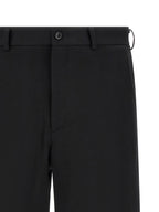 Comme Des Garçons Black Wool Bermuda Shorts