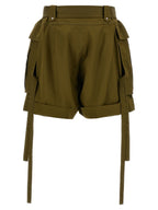 Alexander McQueen Bicolor Cotton Bermuda Shorts