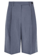 Brunello Cucinelli Blue Viscose Bermuda Shorts