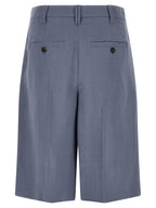Brunello Cucinelli Blue Viscose Bermuda Shorts