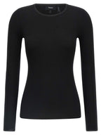 Theory Black Merino Wool Cardigan