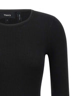 Theory Black Merino Wool Cardigan