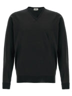 JOHN SMEDLEY Black Merino Wool Cardigan
