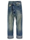 R13 Blue Cotton Straight-Leg Jeans