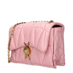 Pink Leather Shoulder Bag