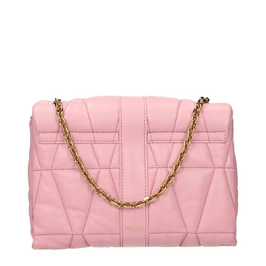 Pink Leather Shoulder Bag