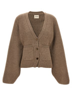 Khaite Brown Cashmere Cardigan