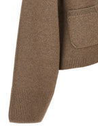 Khaite Brown Cashmere Cardigan