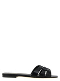Black Calfskin Slides