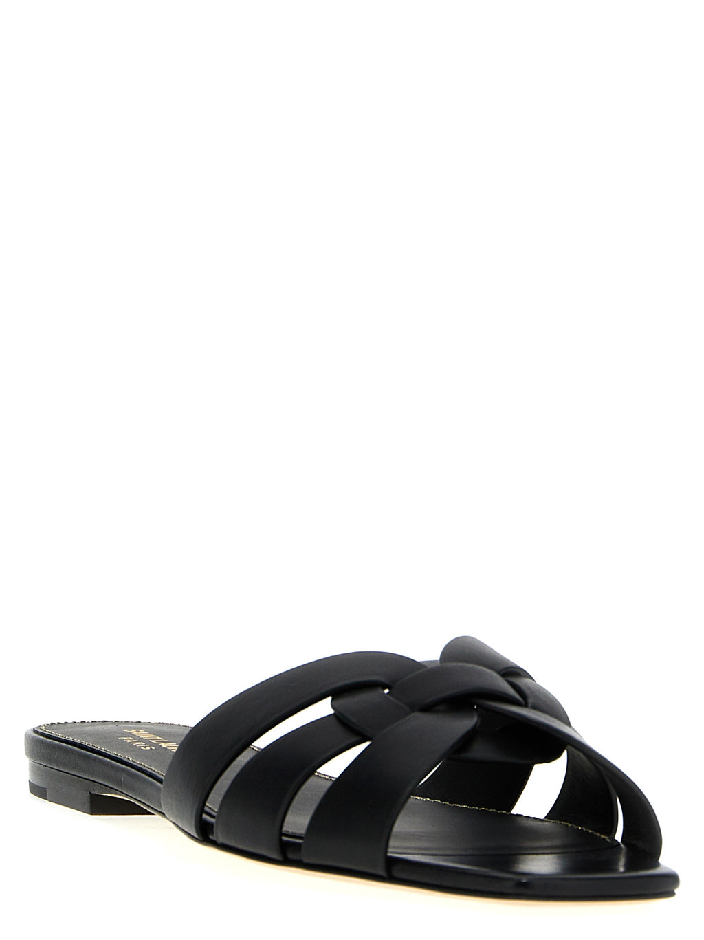 Black Calfskin Slides