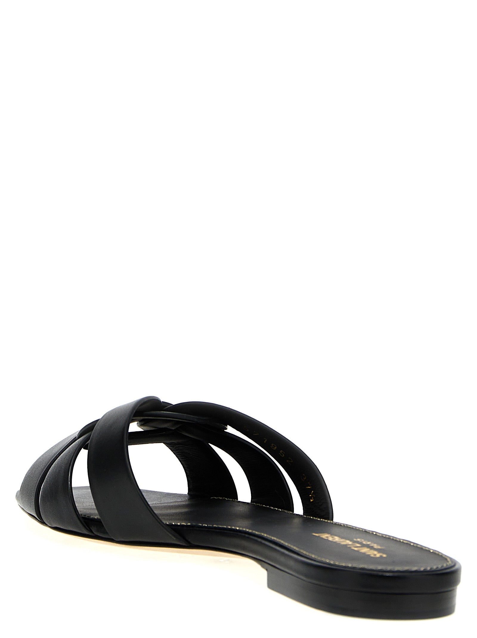 Black Calfskin Slides