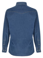Brunello Cucinelli Blue Cotton Blouse