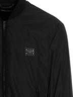 Dolce & Gabbana Black Polyamide Bomber