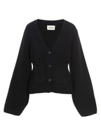 Khaite Black Cashmere Cardigan