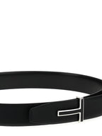 Tom Ford Black Calfskin Regular Belt