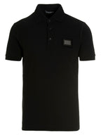 Dolce & Gabbana Black Cotton Polo Shirt