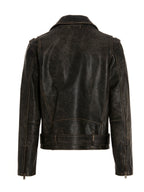 Golden Goose Black Calfskin Leather Jacket