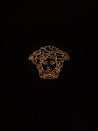 Versace Black Cotton Polo Shirt