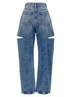 Maison Margiela Blue Cotton Straight-Leg Jeans