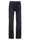 Mother Denim Black Cotton Slim Fit Jeans
