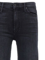 Mother Denim Black Cotton Slim Fit Jeans