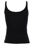 Off-White Black Cotton Sleeveles T-Shirt