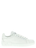 White Calfskin Low Top Sneakers