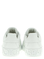 White Calfskin Low Top Sneakers