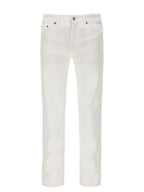 Department 5 White Cotton Straight-Leg Jeans
