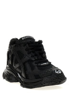 Schwarze Sportsneaker aus Polyester