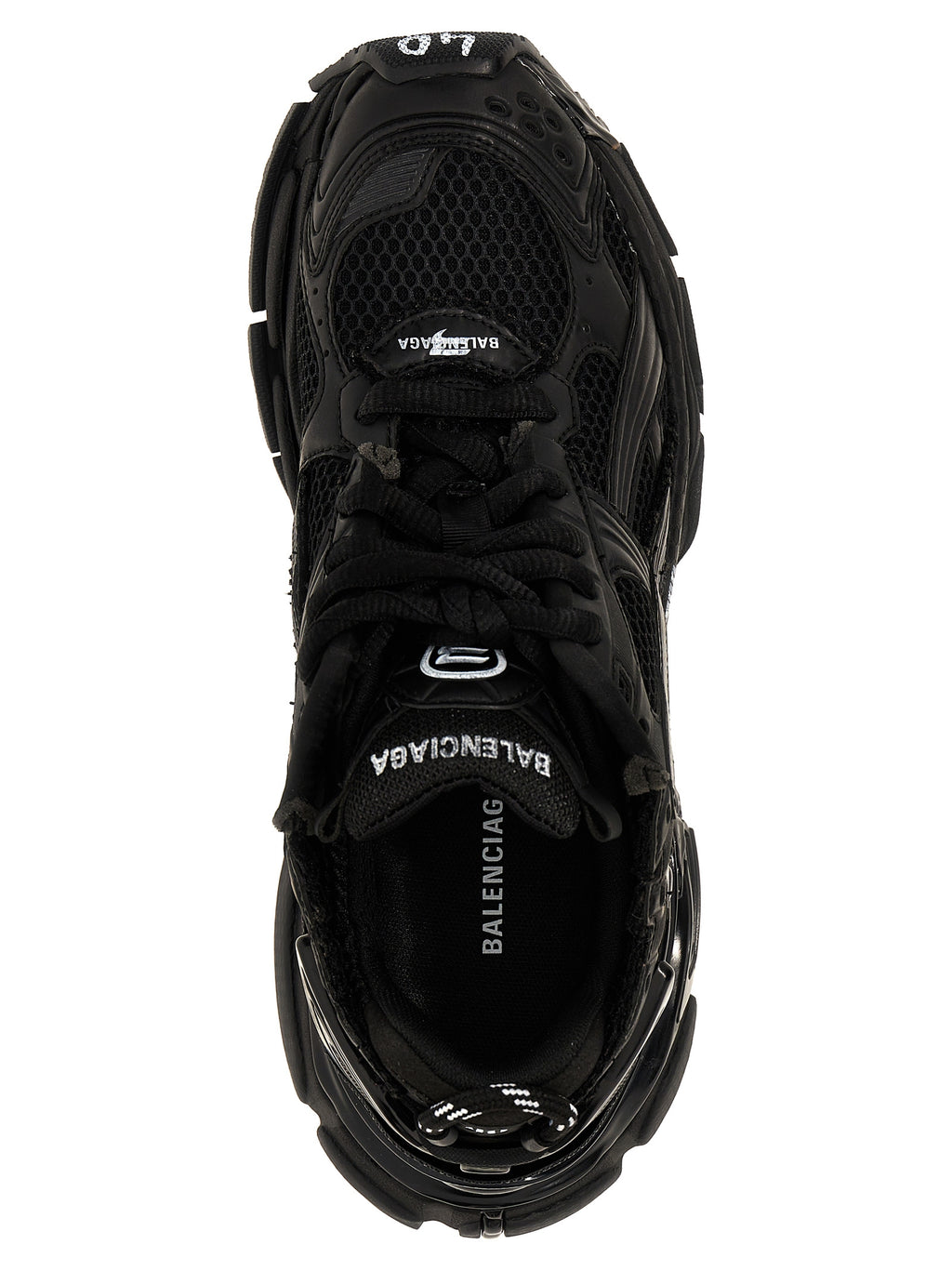 Schwarze Sportsneaker aus Polyester