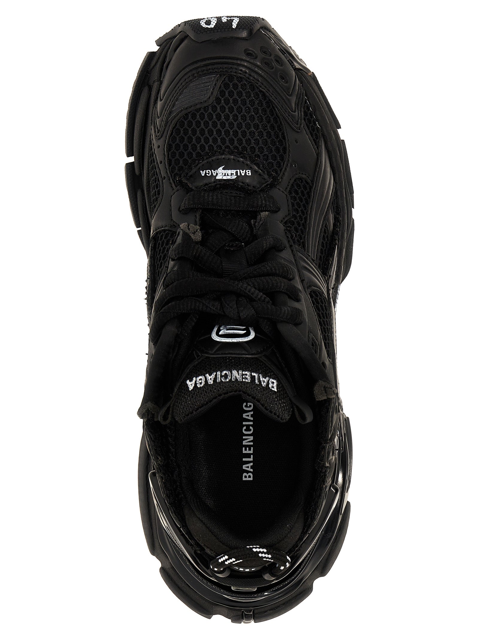 Schwarze Sportsneaker aus Polyester
