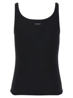 Dolce & Gabbana Black Cotton Tank Tops