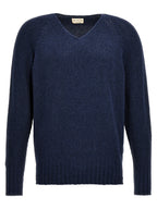 MA'RY'YA Blue Cotton Cardigan