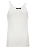 Weiße Baumwoll-Tanktops