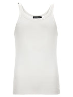 Weiße Baumwoll-Tanktops
