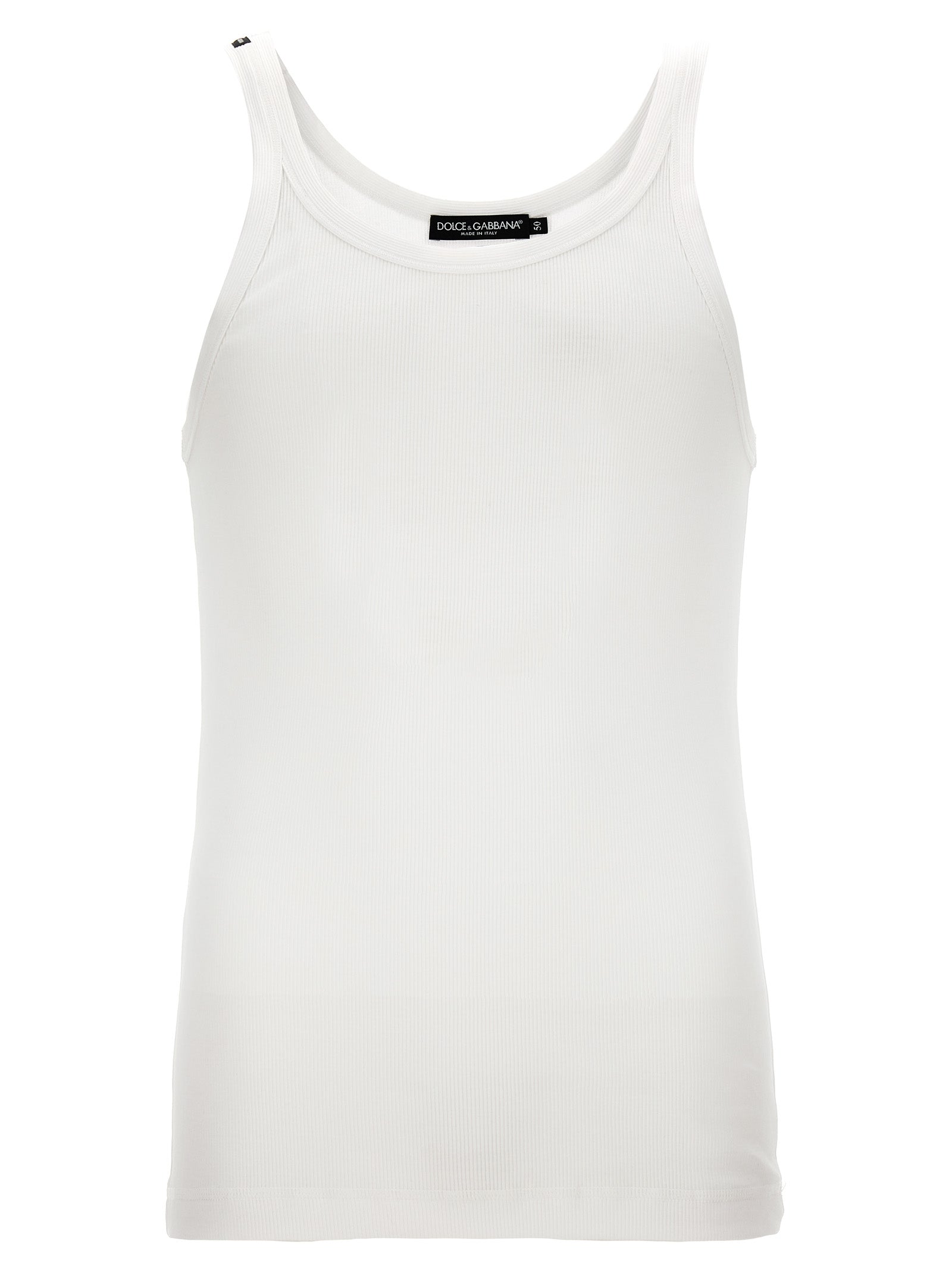 Weiße Baumwoll-Tanktops